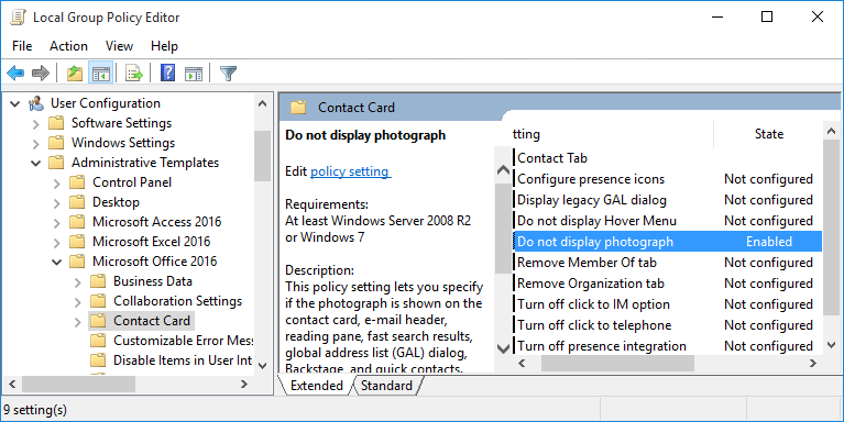 Screenshot of Outlook contact group interface