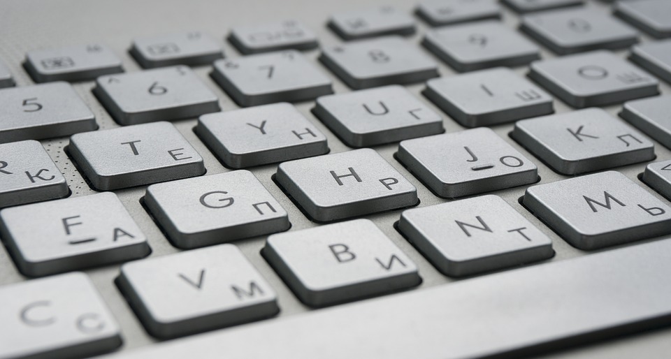 A close-up image of a computer keyboard.