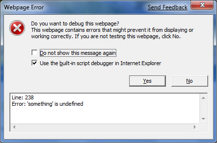 A screenshot of a code editor with a runtime error message.