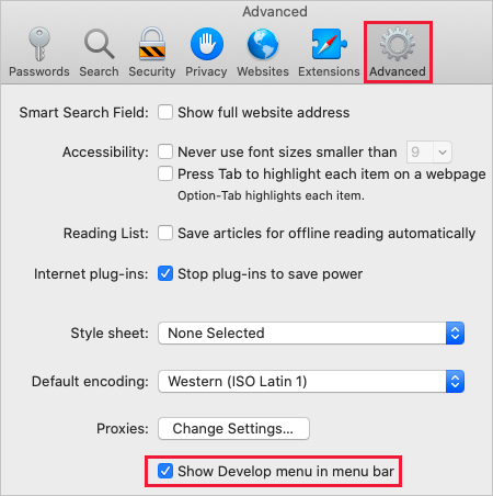 A screenshot of browser settings/options menu.