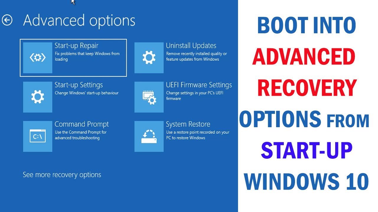 Access the Windows Recovery Environment:
Restart your computer and press the appropriate key (such as F8 or F12) to enter the boot menu.