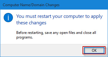 Click Apply and then OK.
Restart your computer for the changes to take effect.