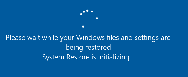 Click Next and then Finish to start the system restore process.
Wait for the restoration to complete and the computer to restart.