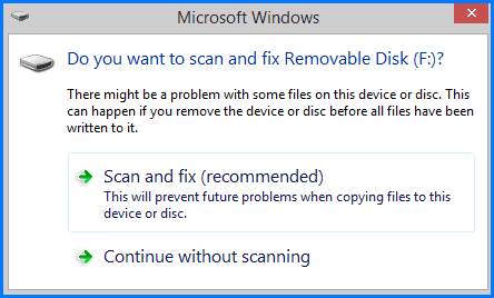 Click on Scan drive and wait for the tool to scan and fix any errors on the SD card.
Once the process is complete, safely remove the SD card from your computer.