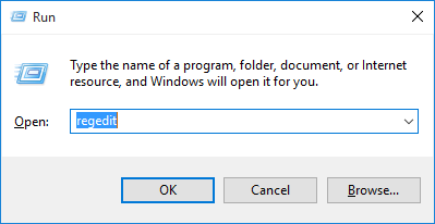 Click on the Start button and type regedit in the search box.
Right-click on regedit.exe and select Run as administrator.