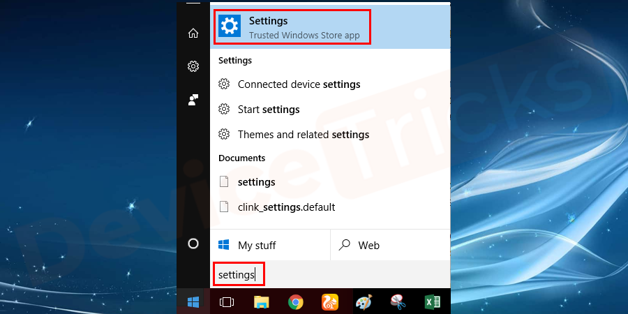Click on the Start menu 
 Type Troubleshoot settings into the search bar