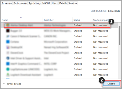 Close the Task Manager and go back to the System Configuration window.
Click Apply and then OK.