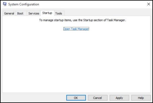 Close the Task Manager
Go back to the System Configuration window and click OK