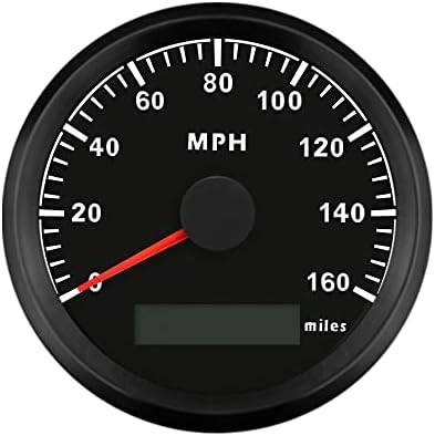 Computer with a speedometer showing a limited speed.