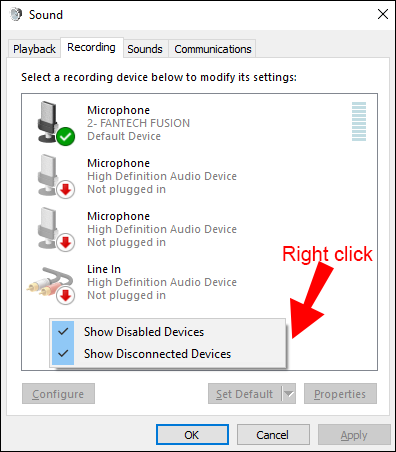 Double-click on your default playback device.
Go to the Advanced tab.