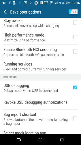 Enable USB Debugging.
Enable USB Tethering.