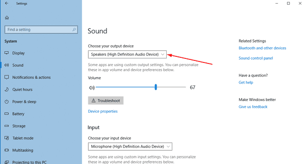Ensure default audio input and output settings are correctly configured in Windows 10.
Verify that the correct audio device is selected as the default input and output.