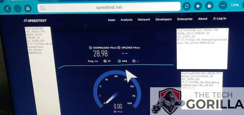 Ensure the TV is connected to the internet
Check internet speed