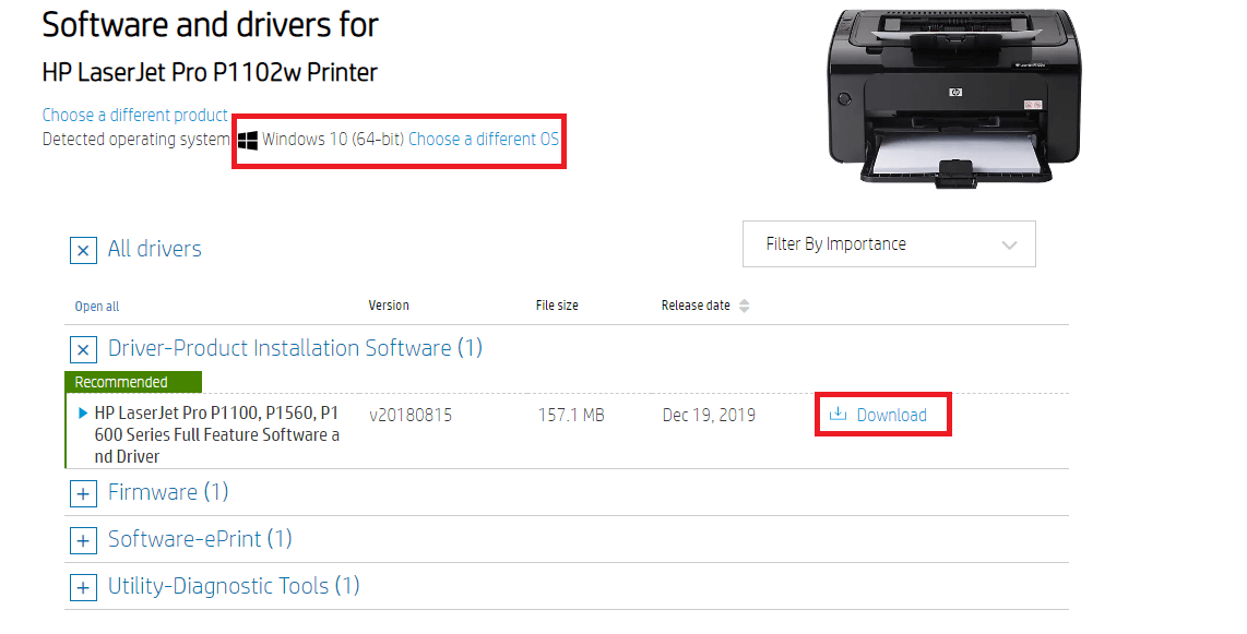 Enter your printer model number.
Download the latest printer driver for your operating system.