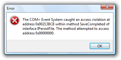 Error message pop-up in Microsoft Access