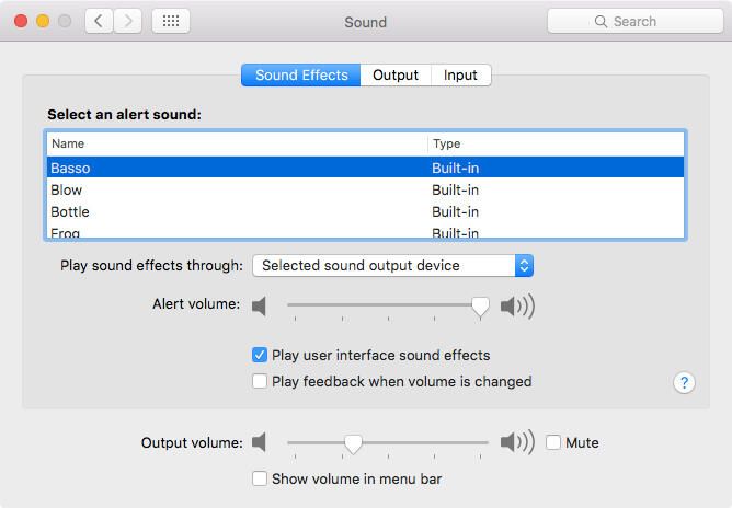 Go to "System Preferences"
Click on "Sound"
