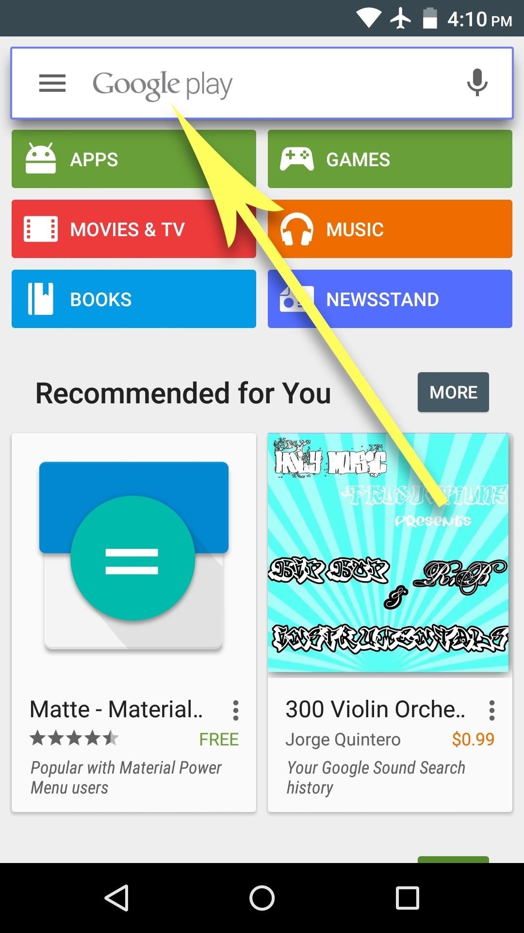 Go to the Google Play Store and search for the video player app.
Download and install the app again.