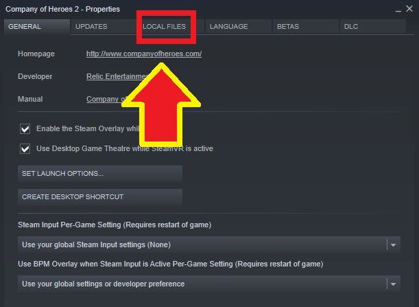 Go to the Local Files tab and click on Verify Integrity of Game Files.
Wait for the process to complete and then restart the game.