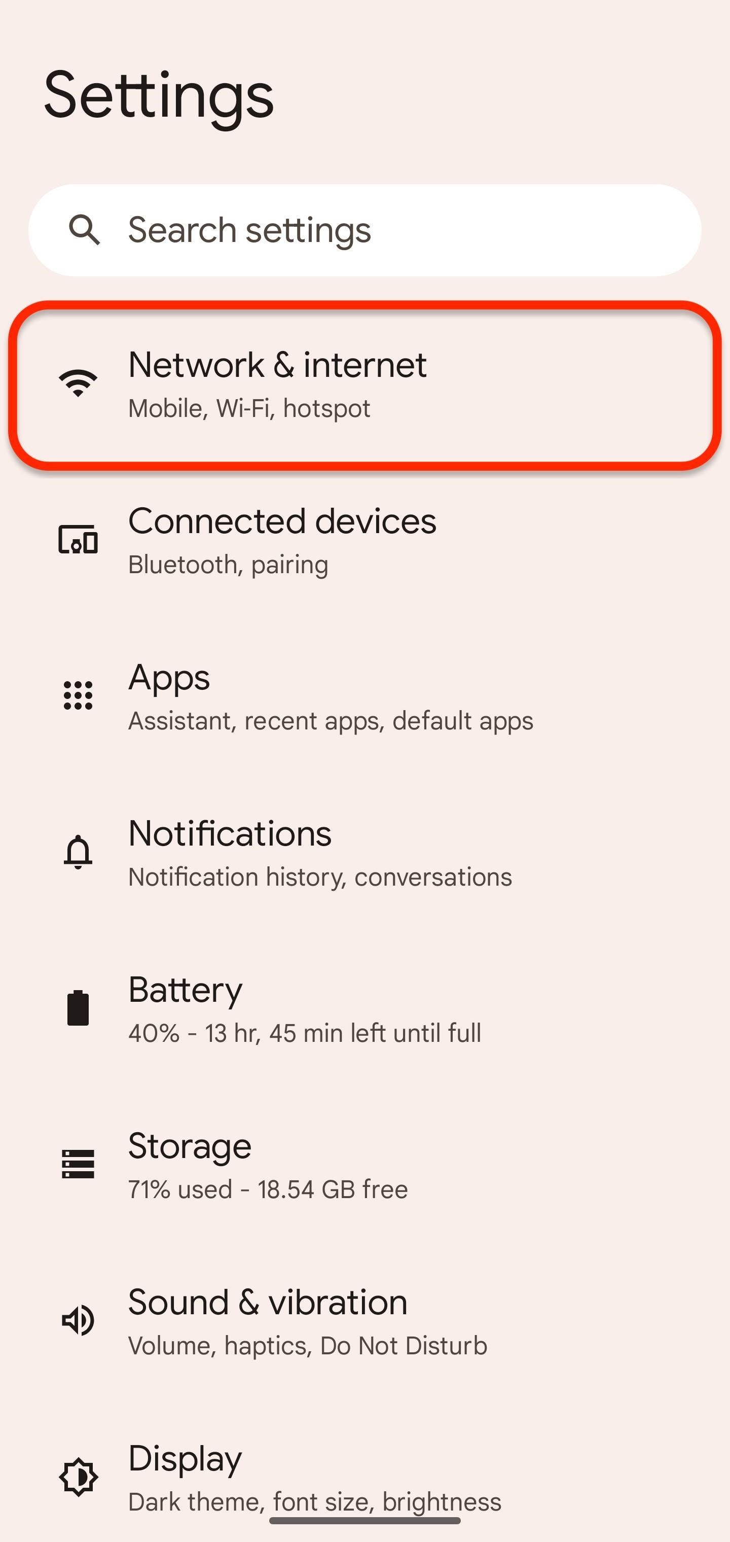 Go to the Wi-Fi settings on your Android device.
Find the Wi-Fi network you are currently connected to.