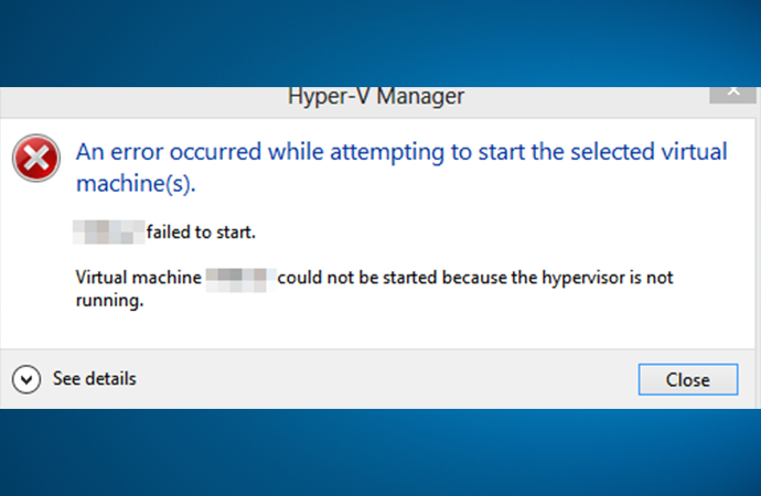 Identify the problematic updates that are causing the hypervisor not to run.
Uninstall the problematic updates through the control panel.