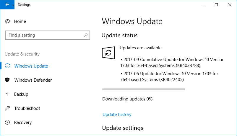 If any updates are available, click on "Download and install".
Wait for the updates to be downloaded and installed.