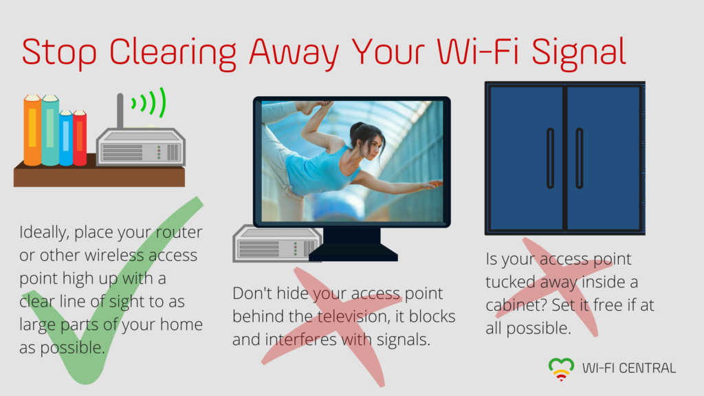 If the Firestick is far away from the WiFi router, move it closer.
Ensure there are no physical obstructions blocking the WiFi signal.