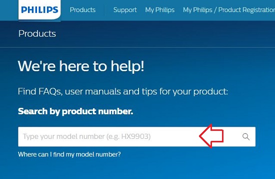 If the TV does not detect an available update, you can manually download and install the update.
Go to the Philips support website and search for the model number of your TV.