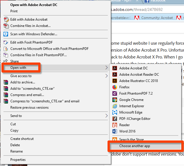 In the Apps & Features window, locate Adobe Acrobat Reader DC and click on it.
Click on the Advanced options link.