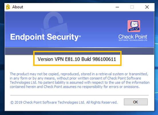 Install the latest version of the VPN client software
Restart your computer
