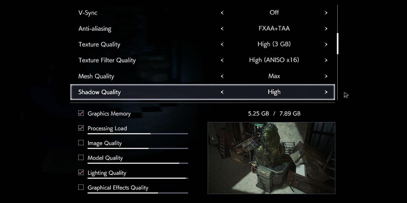 Lower the graphics settings in the game:
Open the game's settings menu.