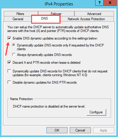 Make sure DNS server is properly configured
Check DNS settings on server and client