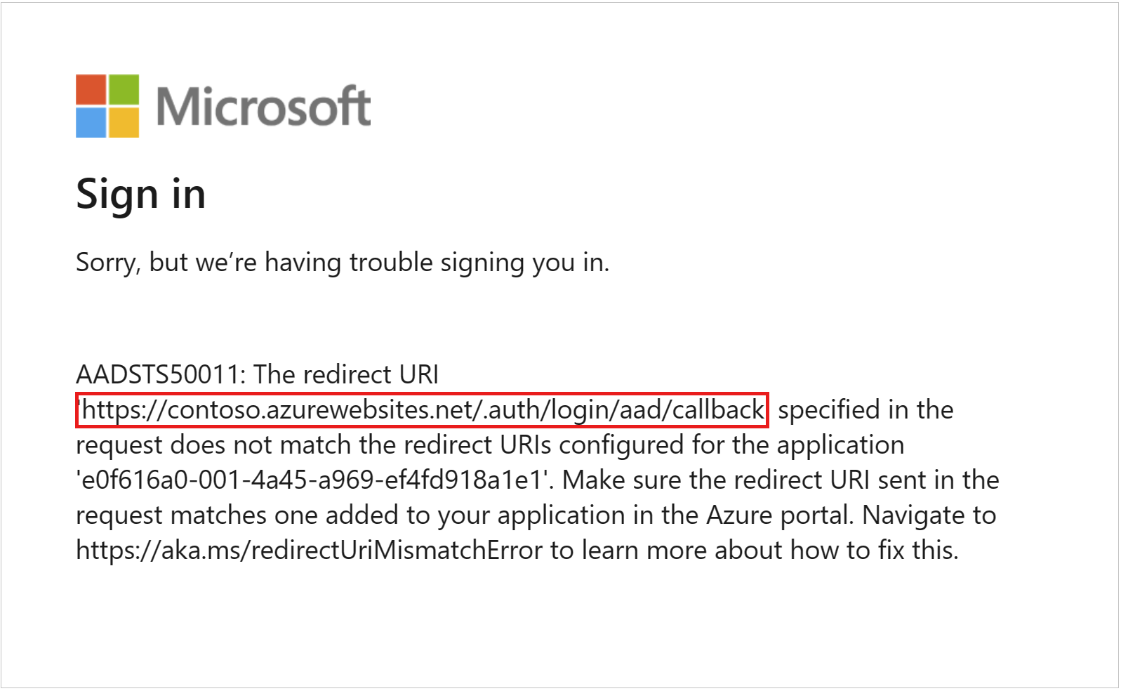 Microsoft error messages