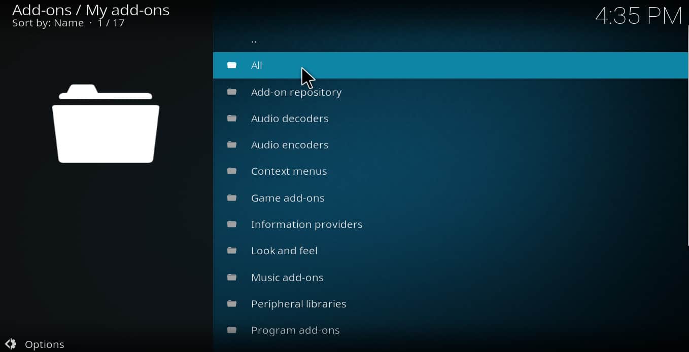 Missing options for removing Kodi addons
Errors that occur during the uninstallation process
