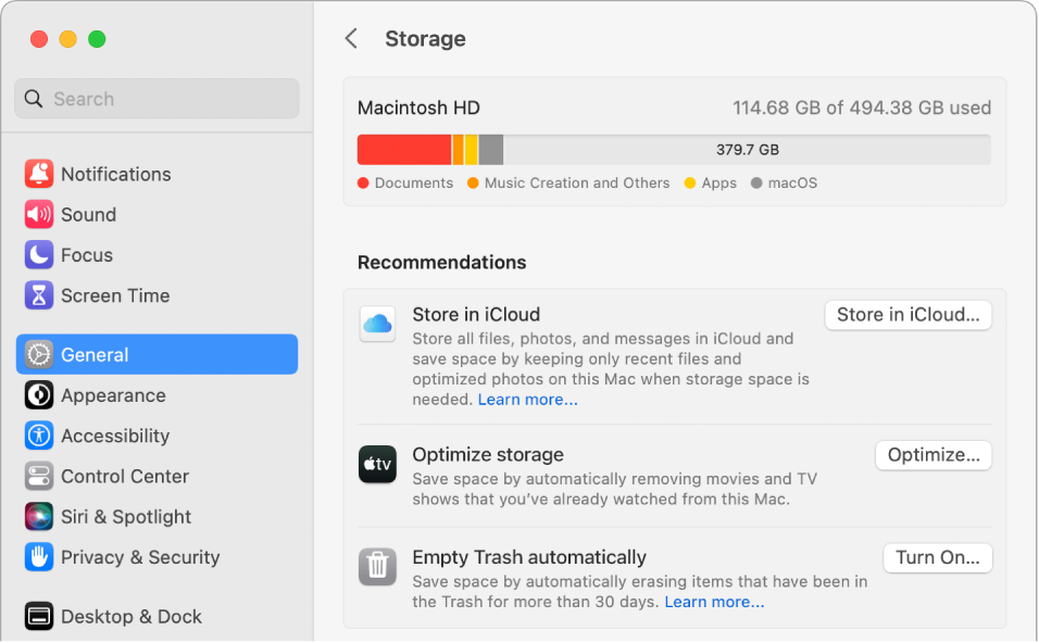 Move large files to external storage to free up space on your Mac.
Use iCloud or other cloud storage services to store files and access them from any device.