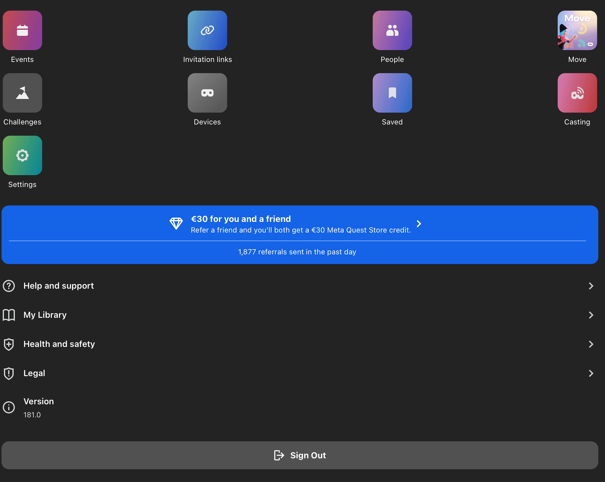 On your connected device, go to "Settings" and select the "Apps" or "Applications" option.
Find the Oculus Quest app and open its settings.
