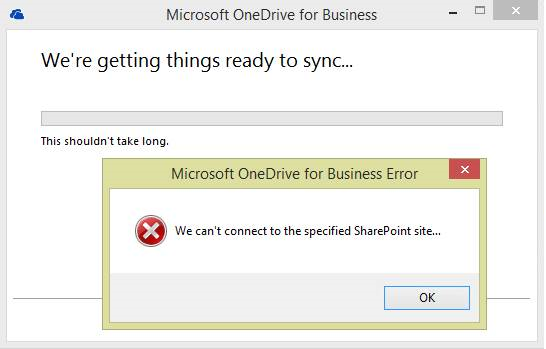 OneDrive error message No Access Permissions