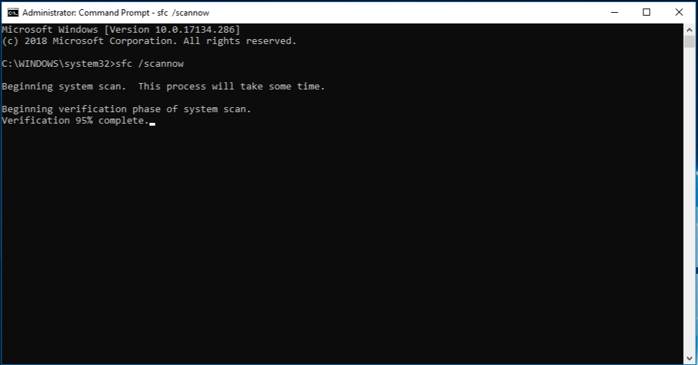 Open Command Prompt as an administrator
Type sfc /scannow