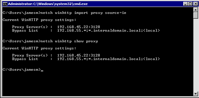 Open Command Prompt as an administrator.
Type the following command and press Enter: netsh winhttp reset proxy