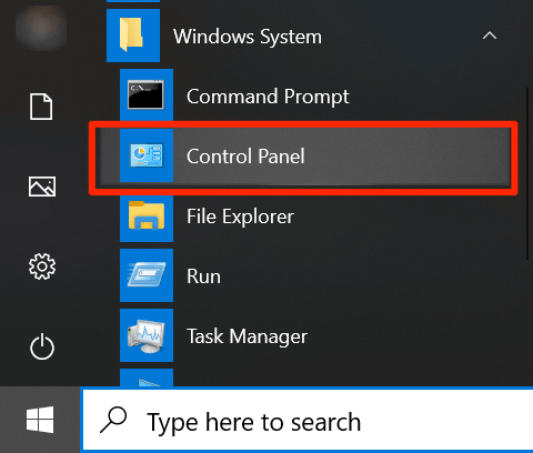 Open Control Panel by searching for it in the Windows search bar.
Select System and Security.