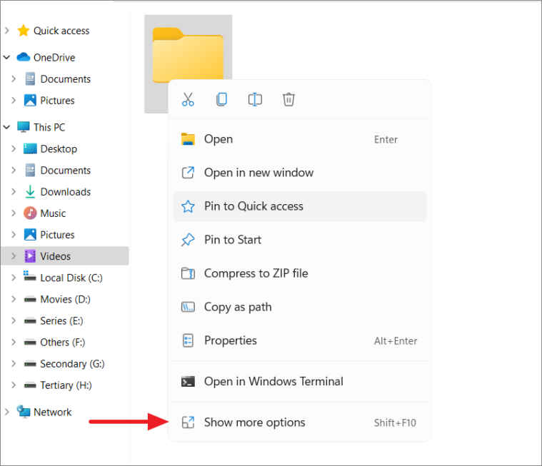 Open File Explorer and right-click on the drive where Windows is installed (usually C:).
Select "Properties" from the context menu.