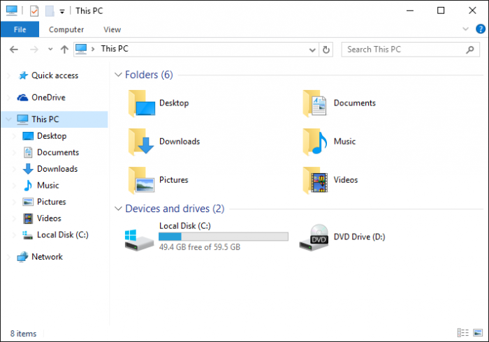Open File Explorer by pressing Win + E on your keyboard.
Right-click on the drive you want to check for errors (usually the system drive, typically labeled as C:).