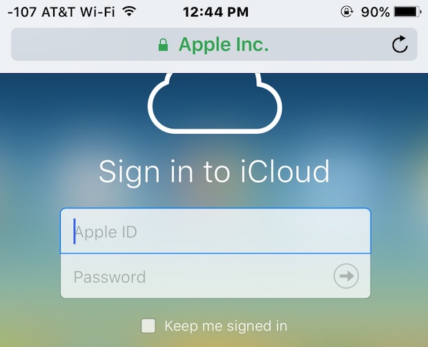 Open iCloud.com on your web browser.
Log in to your iCloud account.