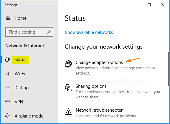 Open Settings by clicking on the Windows icon and selecting Settings.
Select Network & Internet from the settings menu.