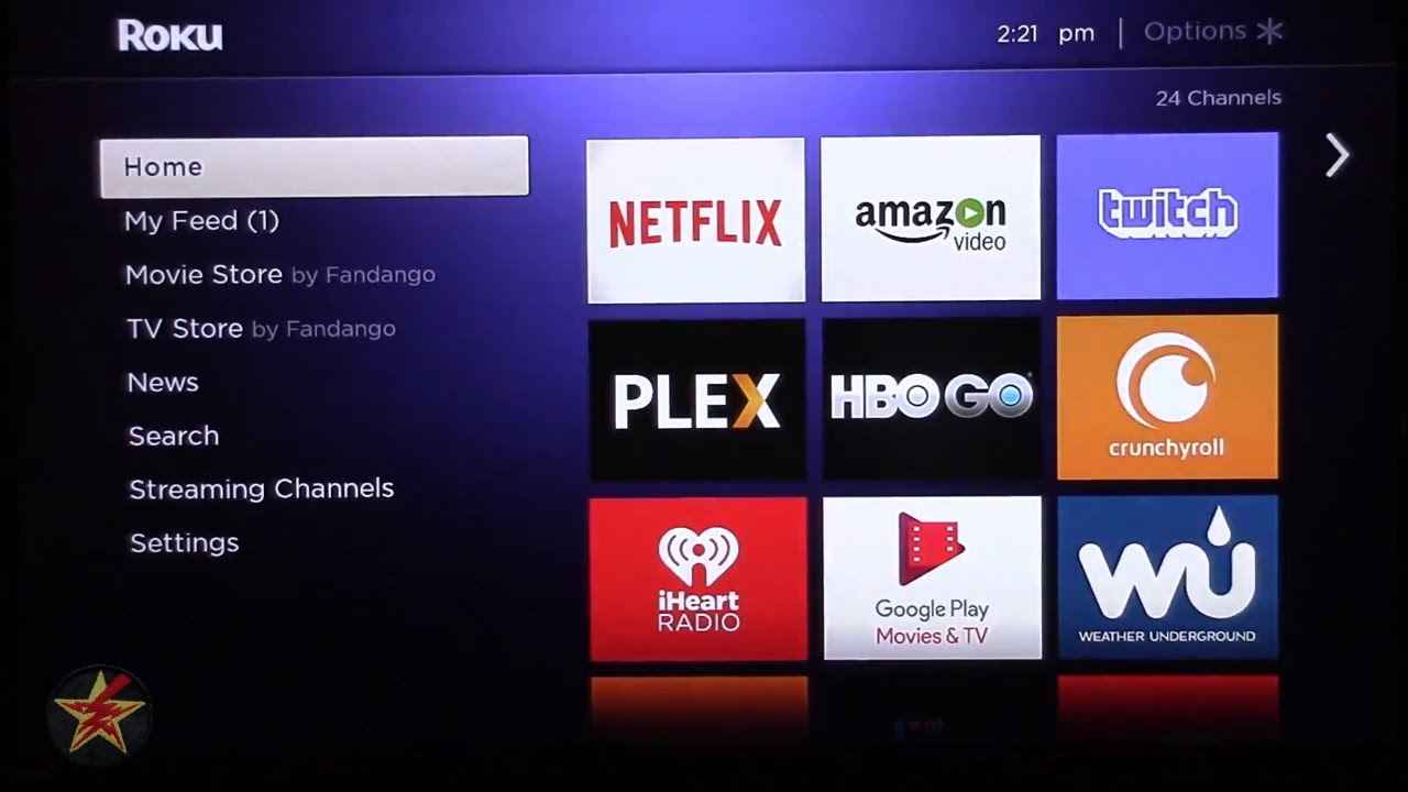 Open the Roku home screen and navigate to CBS All Access App
Press * on your remote to open the Options menu and then select Check for Updates