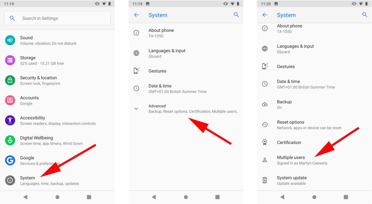 Open the Settings on your Android device.
Scroll down and select About Phone or About Device.