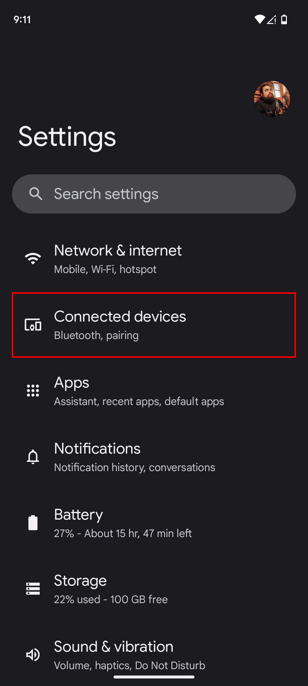 Open the settings on your connected device.
Navigate to the "Apps" or "Applications" section.