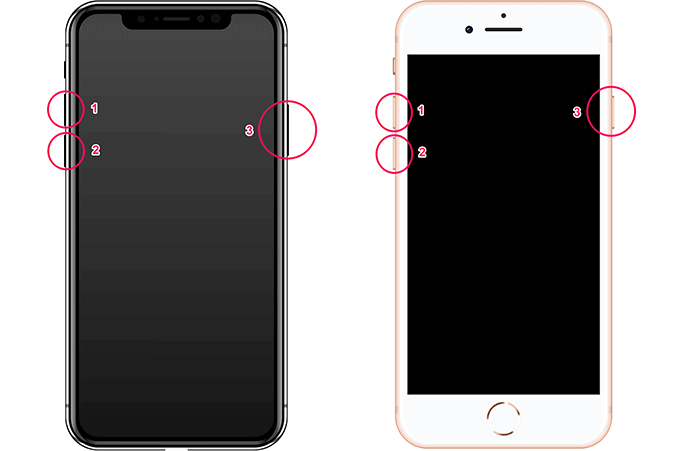 Press and hold both the Home button and the Sleep/Wake (Power) button simultaneously.
Continue holding both buttons until the Apple logo appears on the screen.