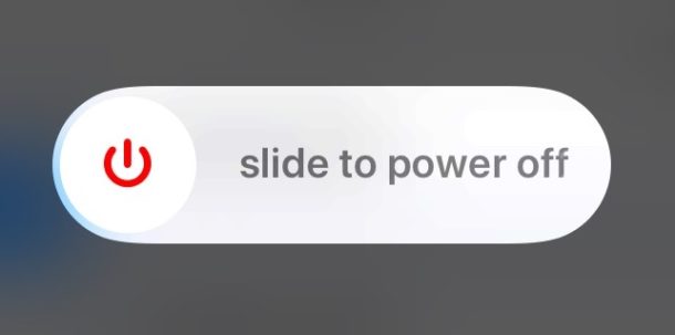 Press and hold the power button until the "Slide to power off" option appears.
Slide the power icon to the right to turn off the device.