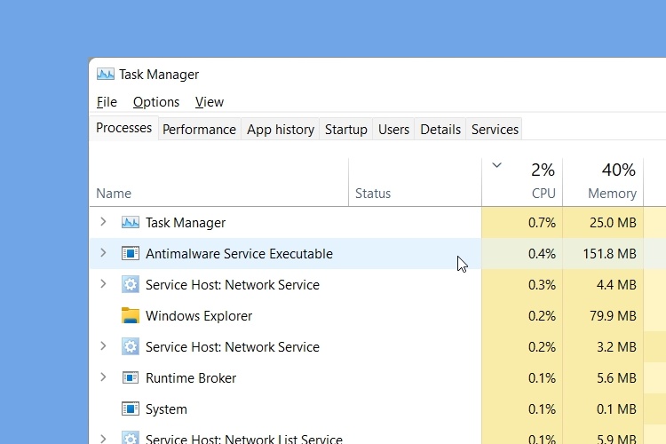 Press Ctrl+Shift+Esc to open Task Manager.
In the Task Manager window, locate "Windows Explorer" under the "Processes" or "Details" tab.