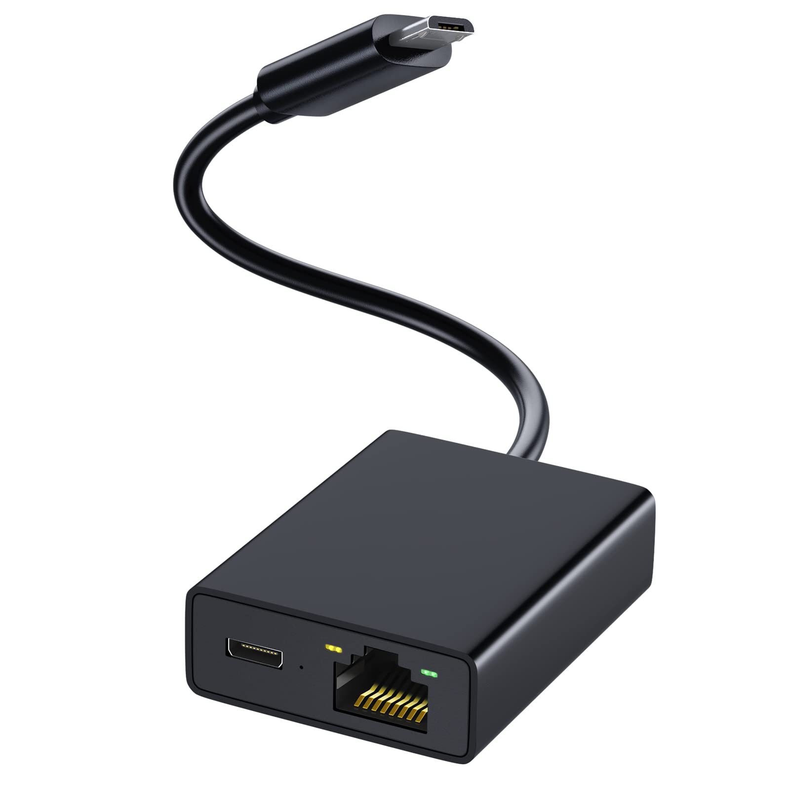 Purchase an Ethernet adapter compatible with the Firestick.
Connect one end of the Ethernet cable to the adapter and the other end to the router.